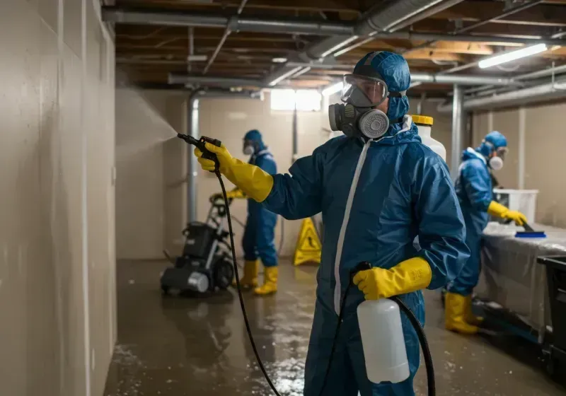 Basement Sanitization and Antimicrobial Treatment process in Boxford, MA